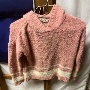 Fuzzy pale pink sweater